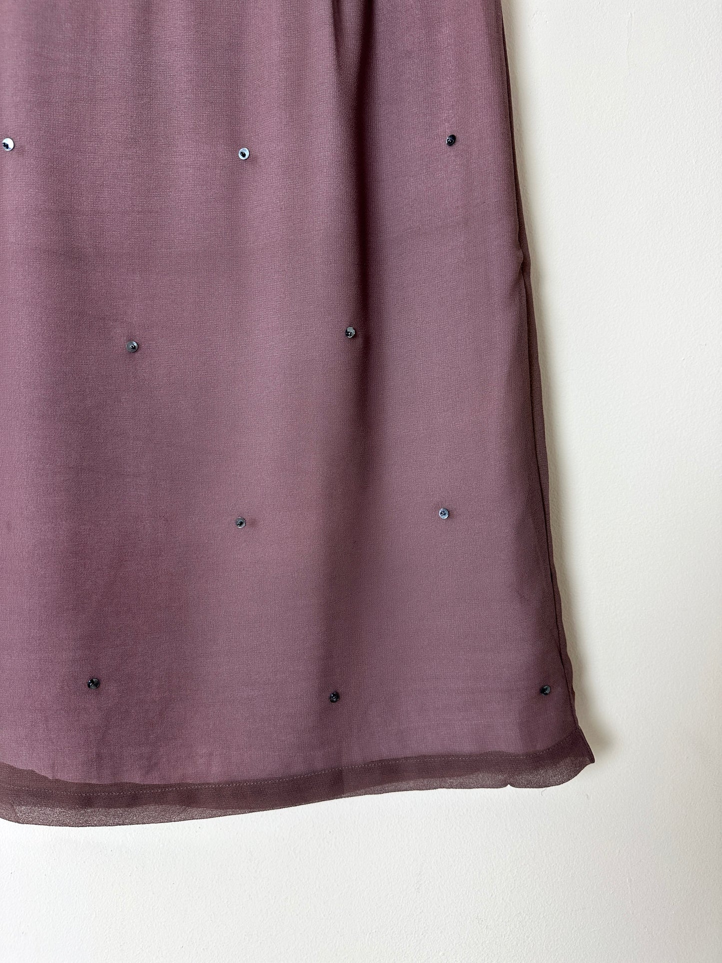 Sheer midi skirt | Mauve