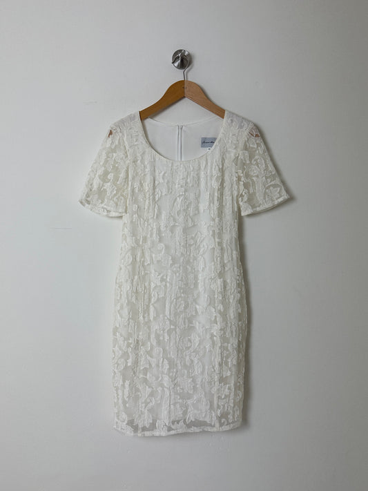 Sheer mini dress | Off white