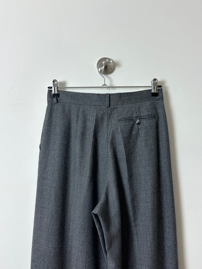 Wool high waist trousers | Grey