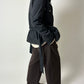 High neck zip jacket | Black