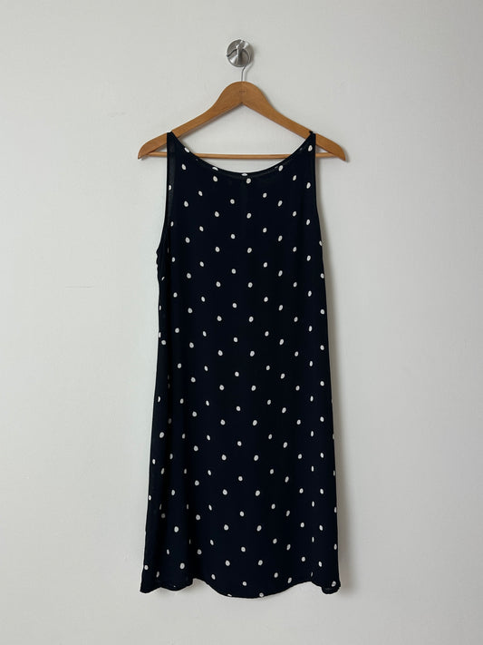 Polka dot dress | Dark blue