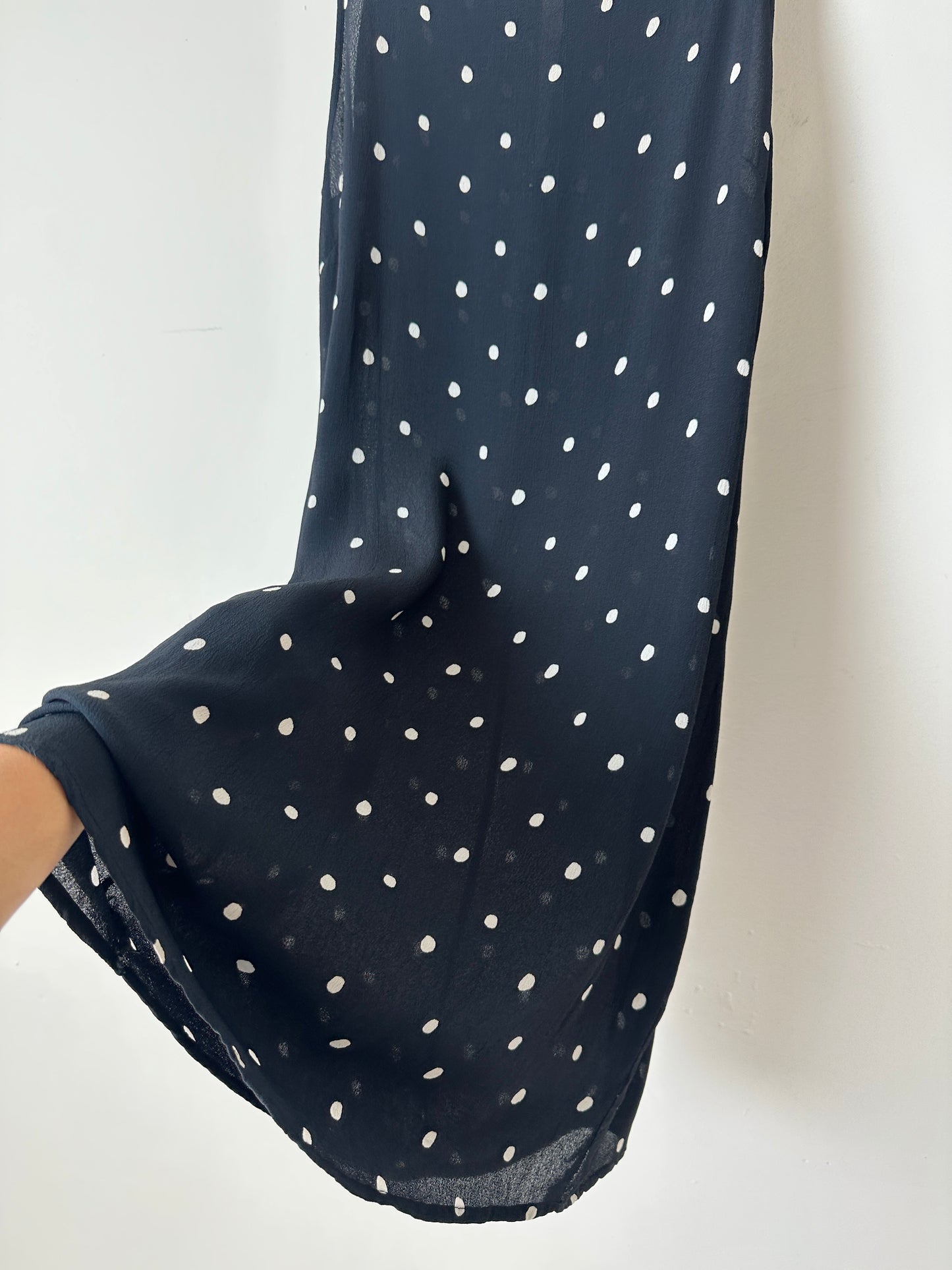 Polka dot dress | Dark blue