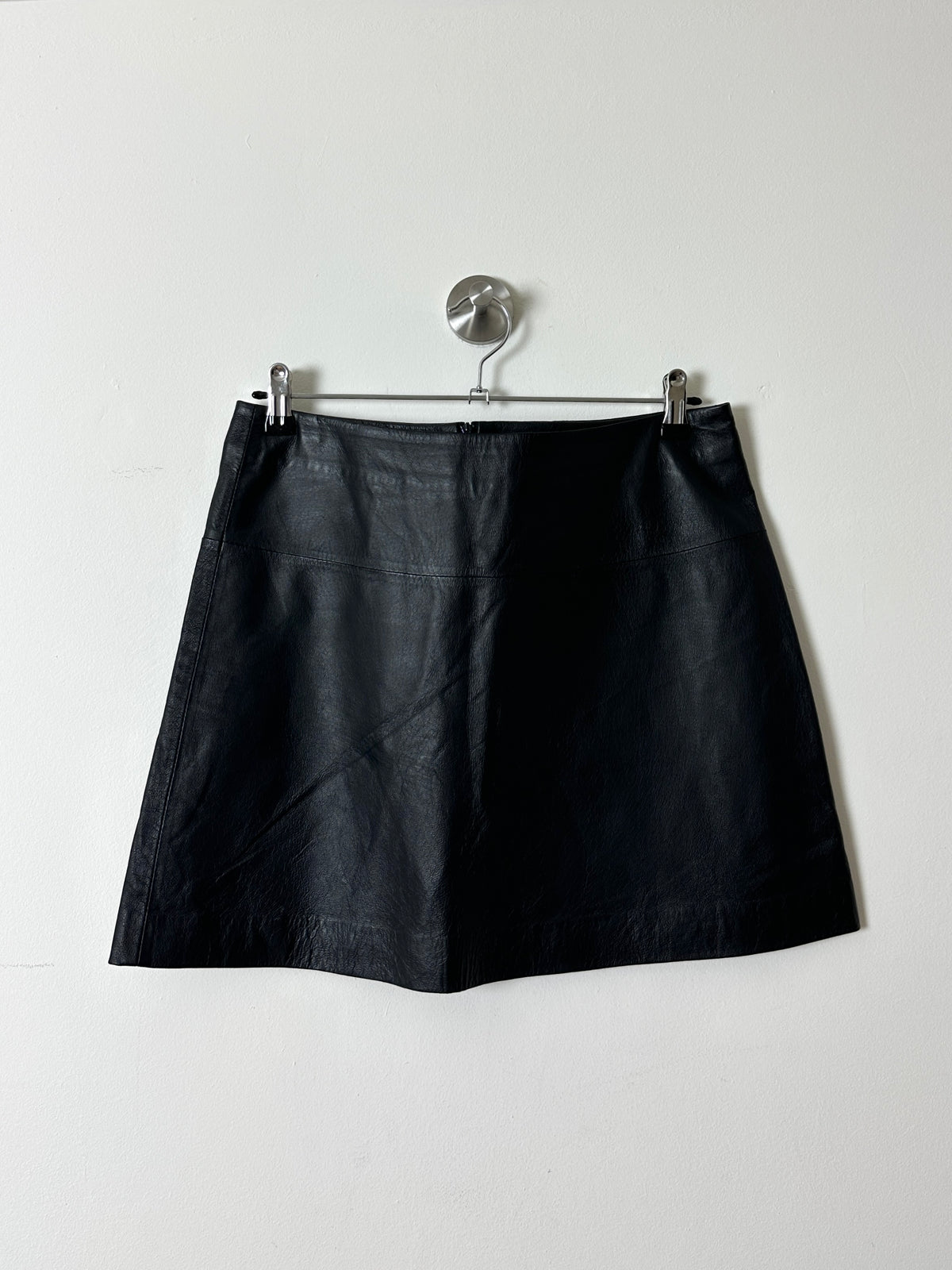 Leather mini skirt | Black