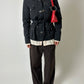High neck zip jacket | Black
