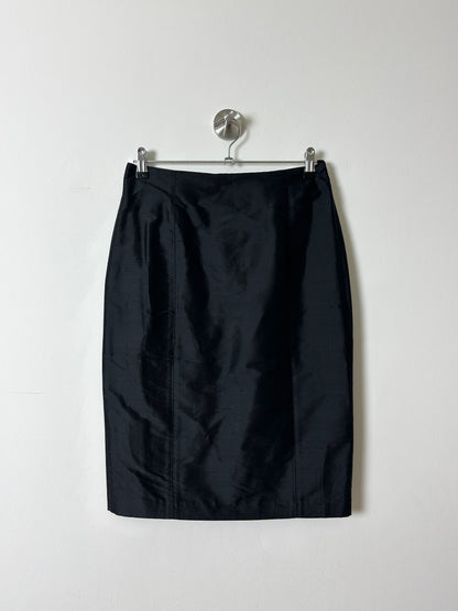 Silk pencil skirt | Black