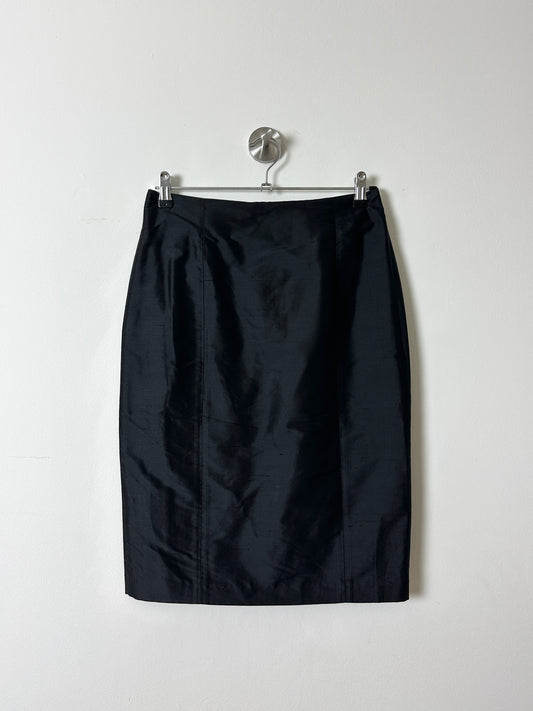 Silk pencil skirt | Black
