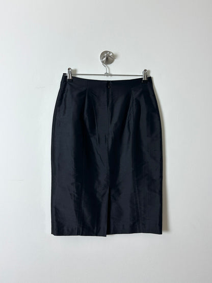Silk pencil skirt | Black