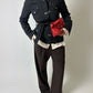 High neck zip jacket | Black