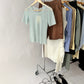 Sheer top | Light blue
