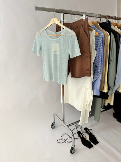 Sheer top | Light blue