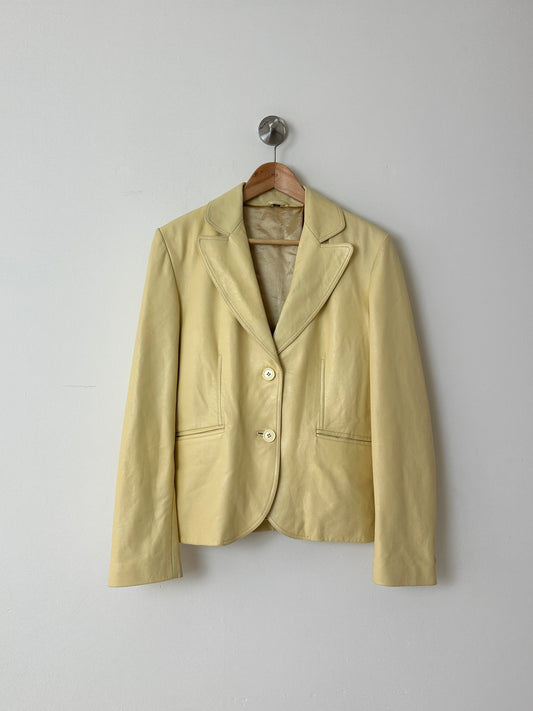 Leather fitted blazer | Butter