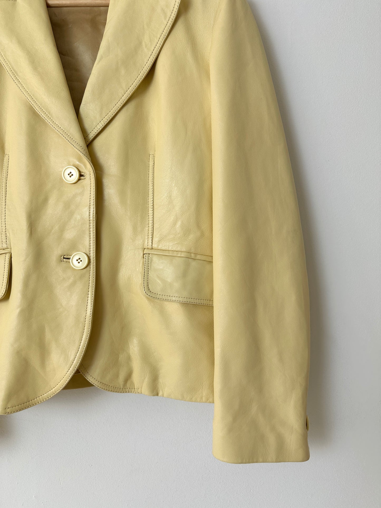 Leather fitted blazer | Butter