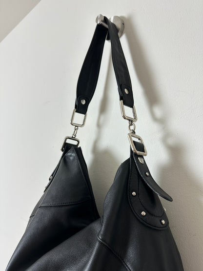 Leather shoulder bag | Black