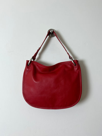 Leather shoulder bag | Red