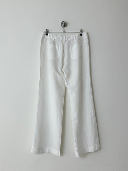 Linen pantalon | White