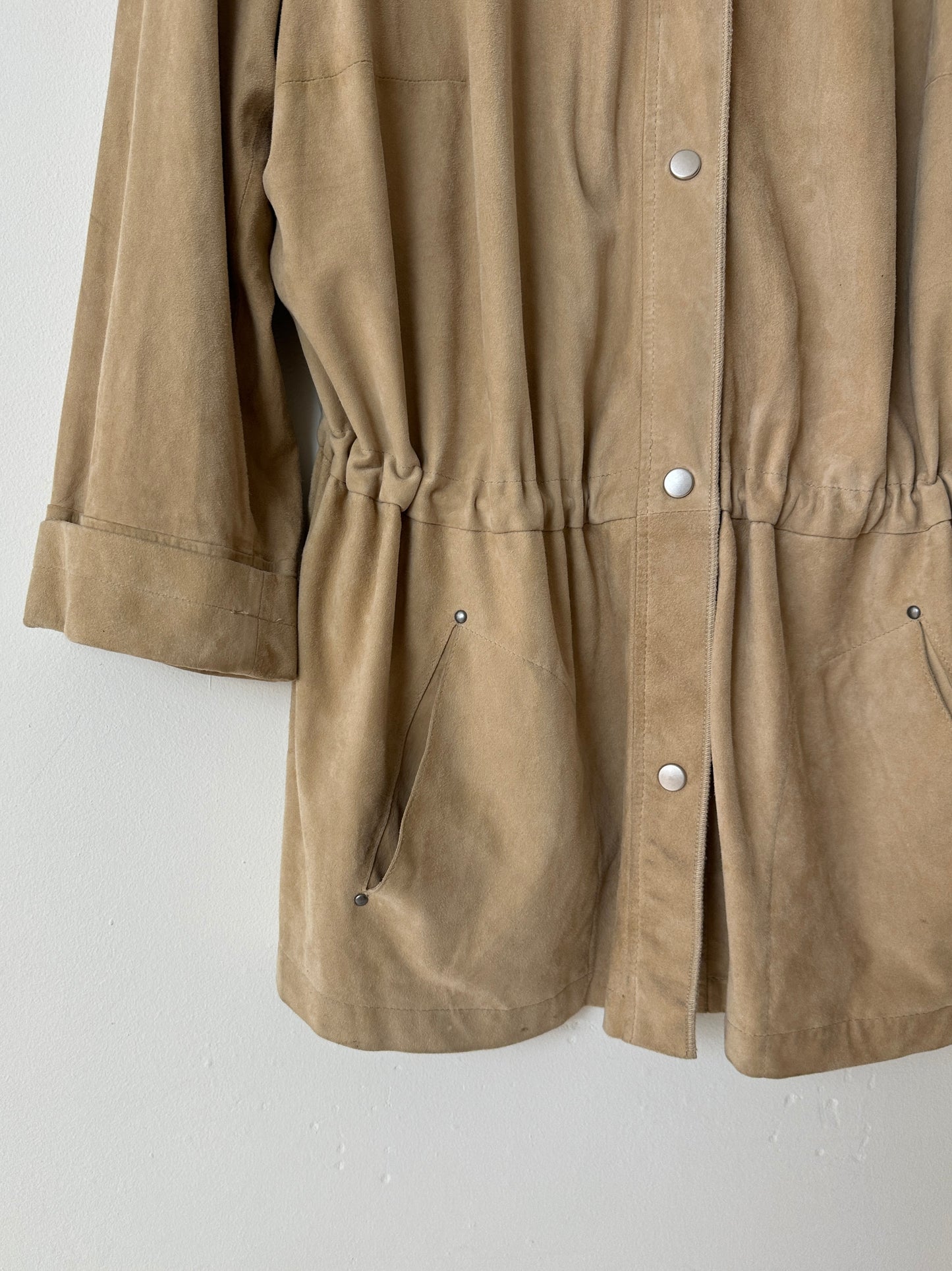 Suede jacket | Sand