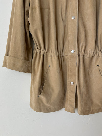 Suede jacket | Sand
