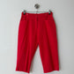 Capri stretch trousers | Red