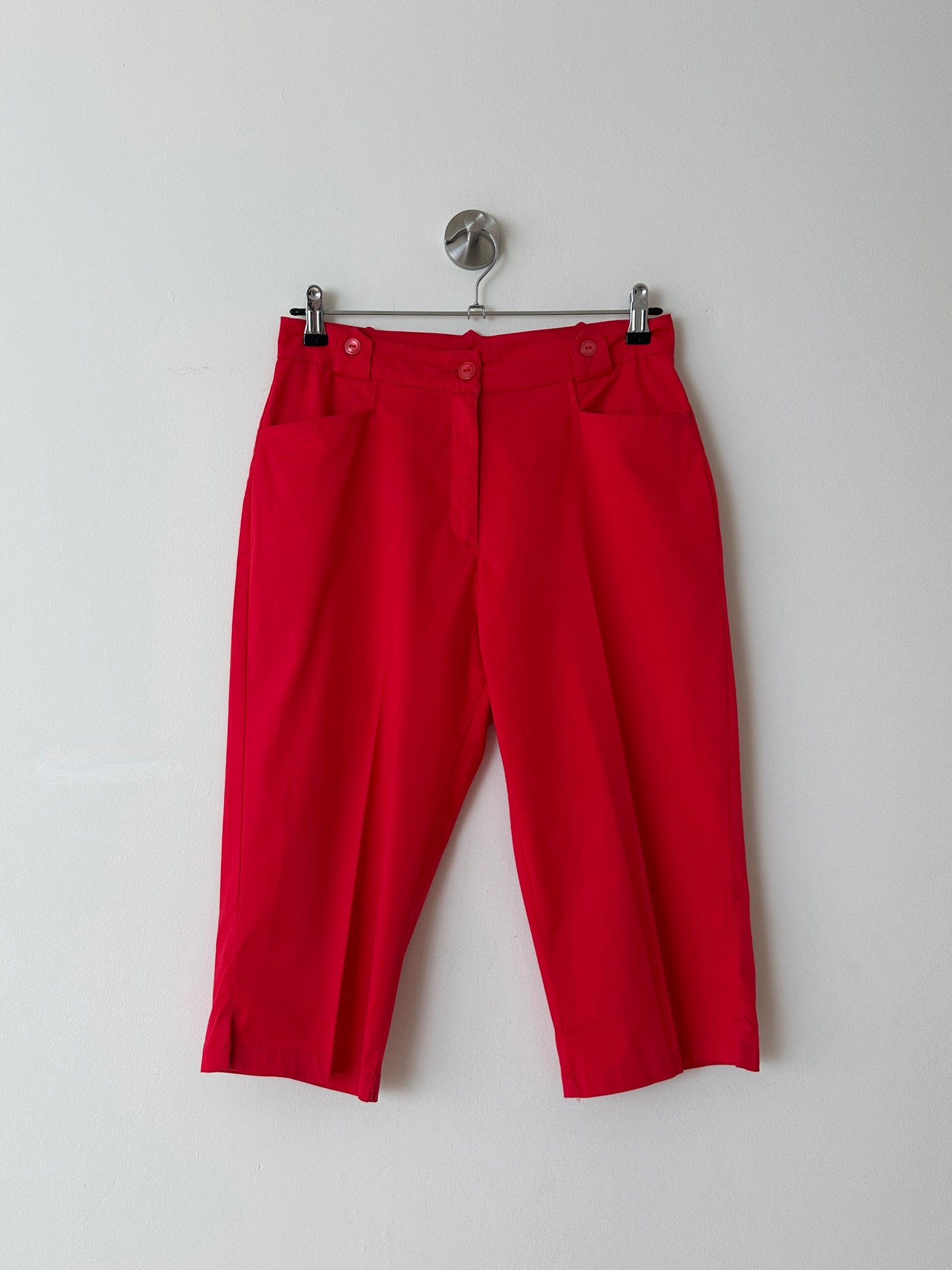 Capri stretch trousers | Red