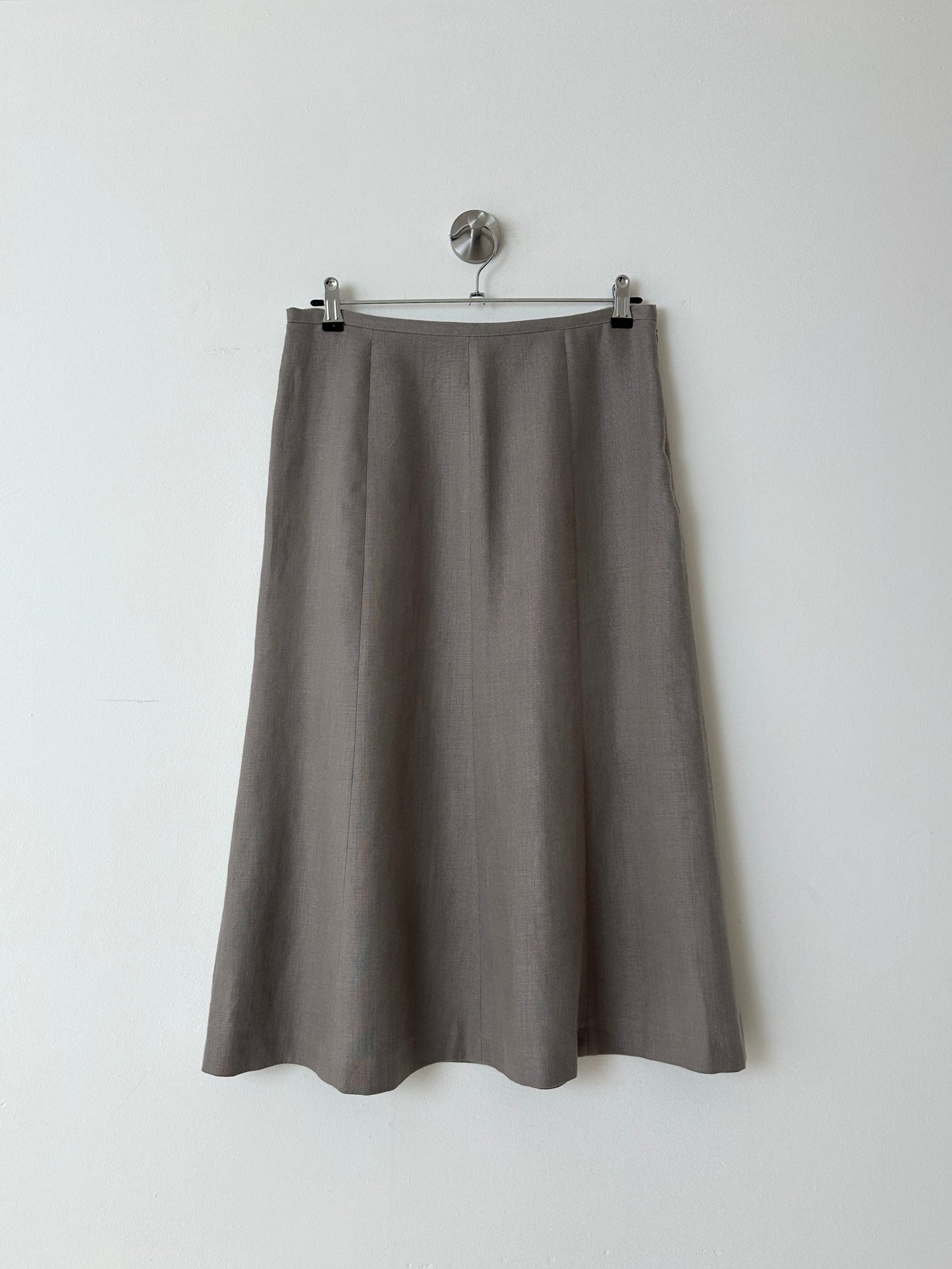 Linen midi skirt | Cloud Grey