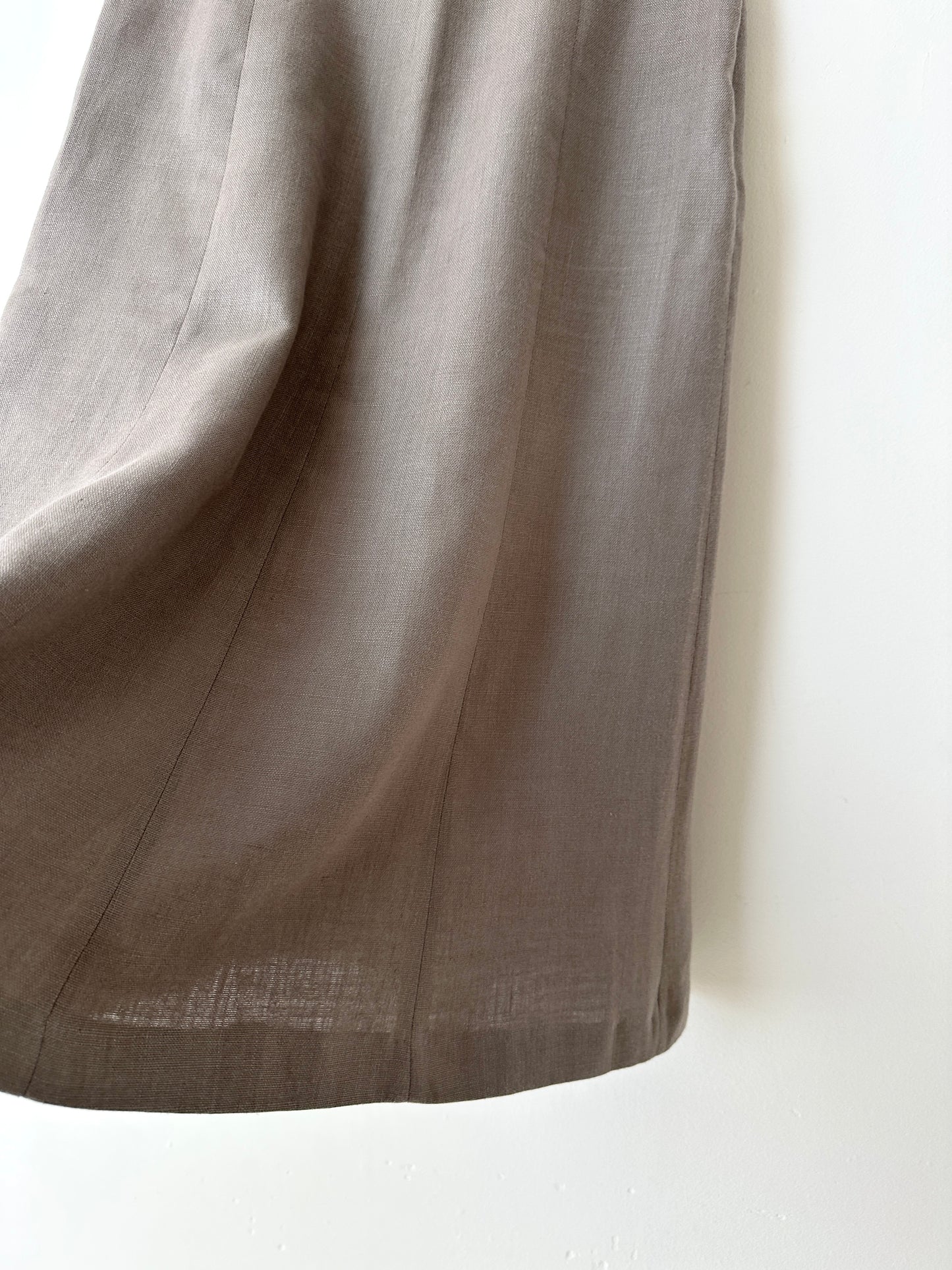 Linen midi skirt | Cloud Grey