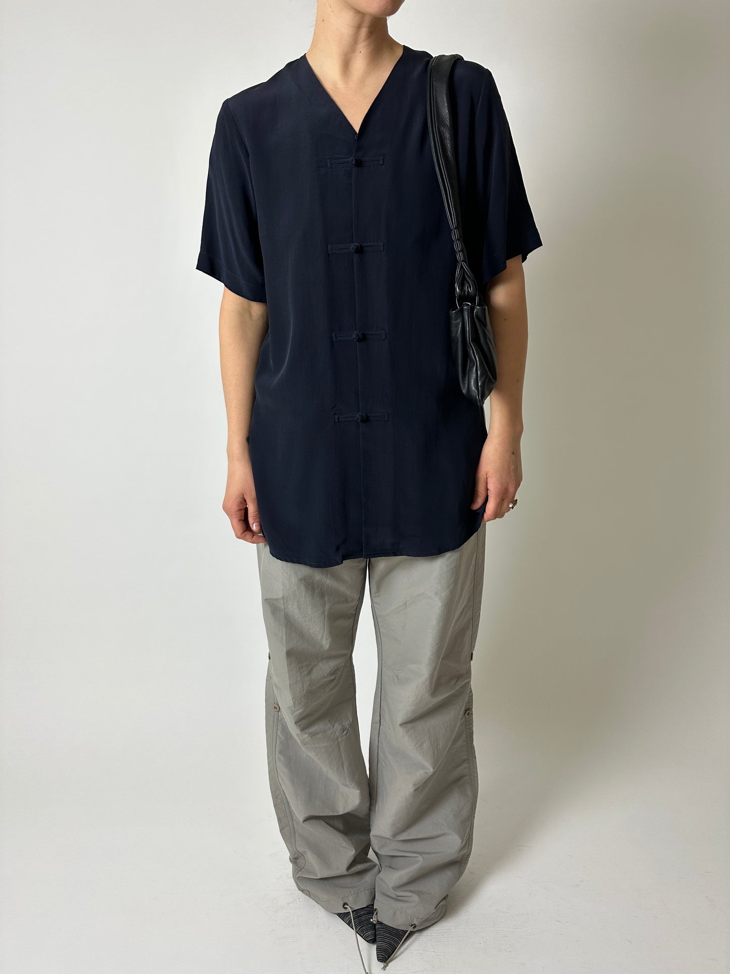 Silk blouse | Dark blue