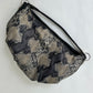 Snake embossed leather bag | Grey
