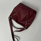 Leather shoulder bag | Burgundy