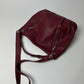 Leather shoulder bag | Burgundy