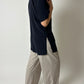 Silk blouse | Dark blue