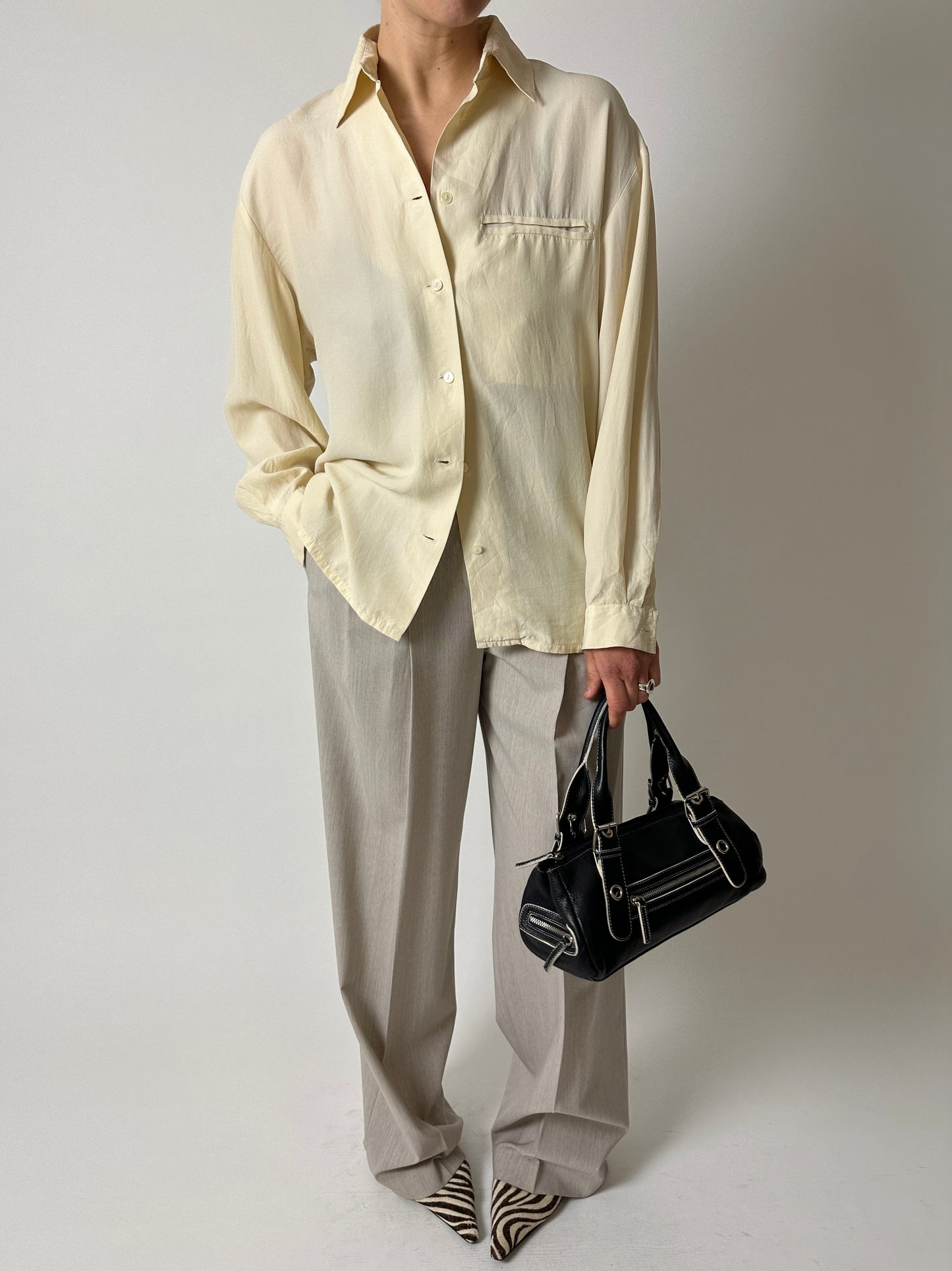 Silk relaxed shirt | Butter