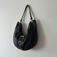 Leather shoulder bag | Black