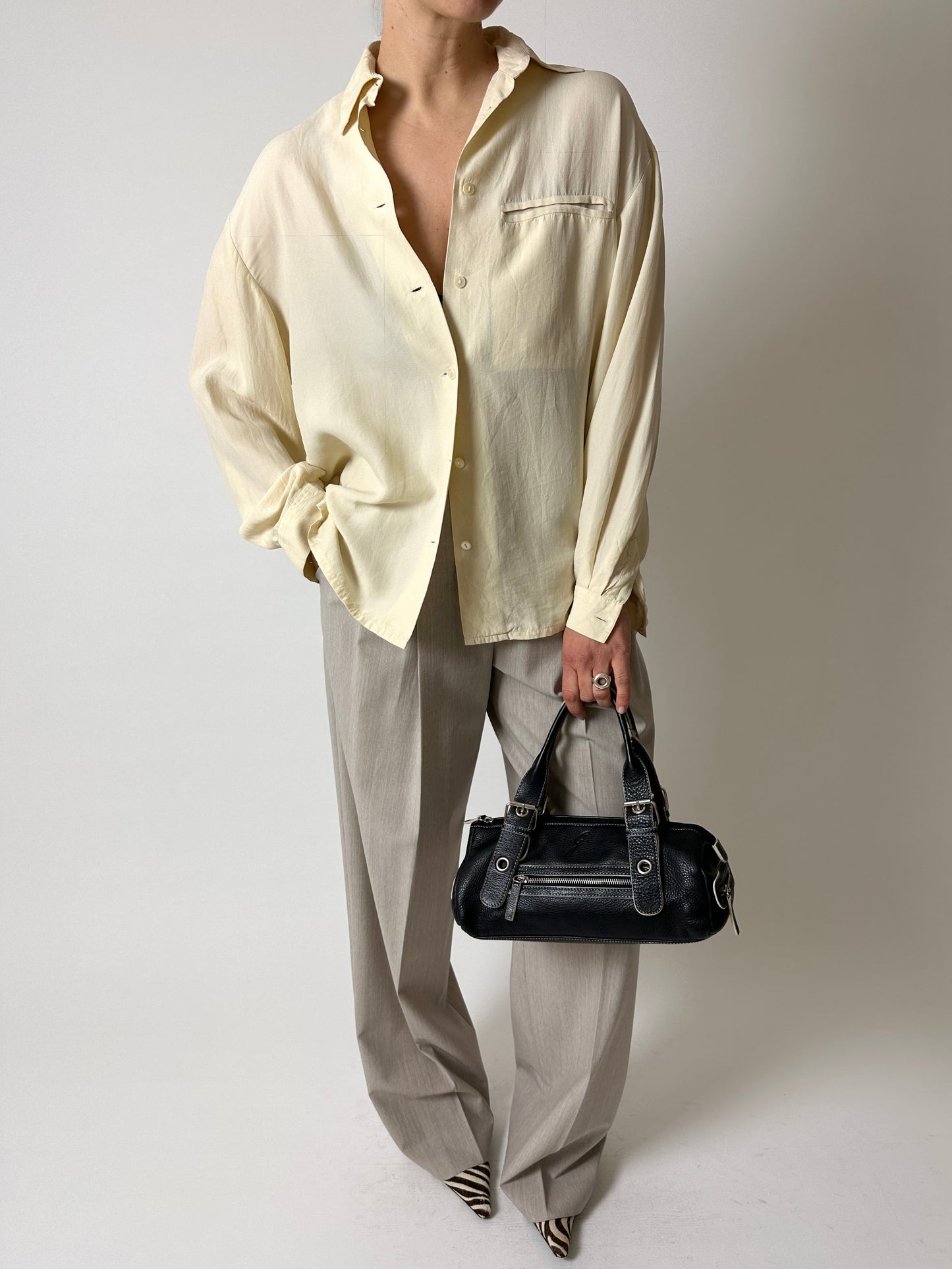 Silk relaxed shirt | Butter
