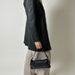 Long leather coat | Black
