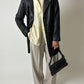 Long leather coat | Black