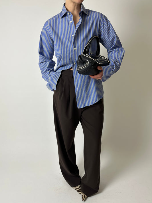 Relaxed fit striped shirt | Blue / green