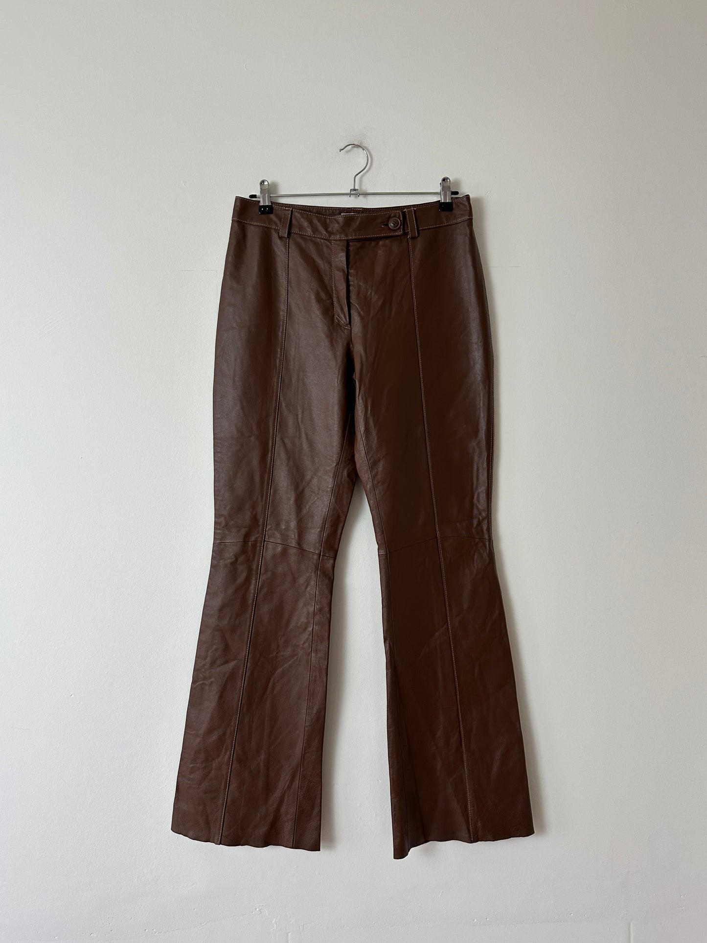 Leather trousers | Brown