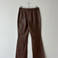 Leather trousers | Brown