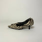 Leather zebra-print pumps | Brown / beige
