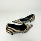 Leather zebra-print pumps | Brown / beige