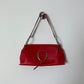 Leather shoulder bag | Bright Red