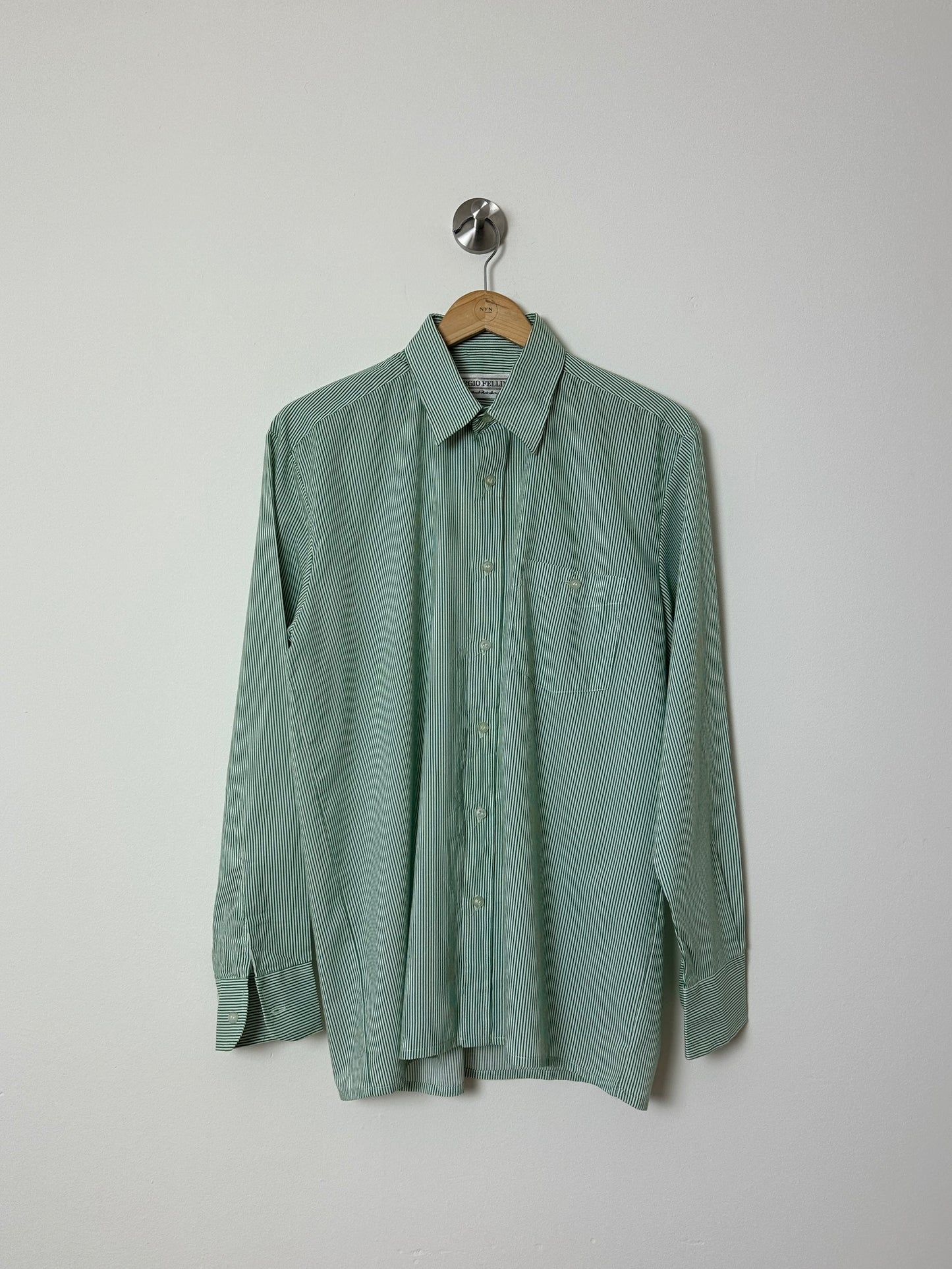 Relaxed fit striped shirt | Green / White