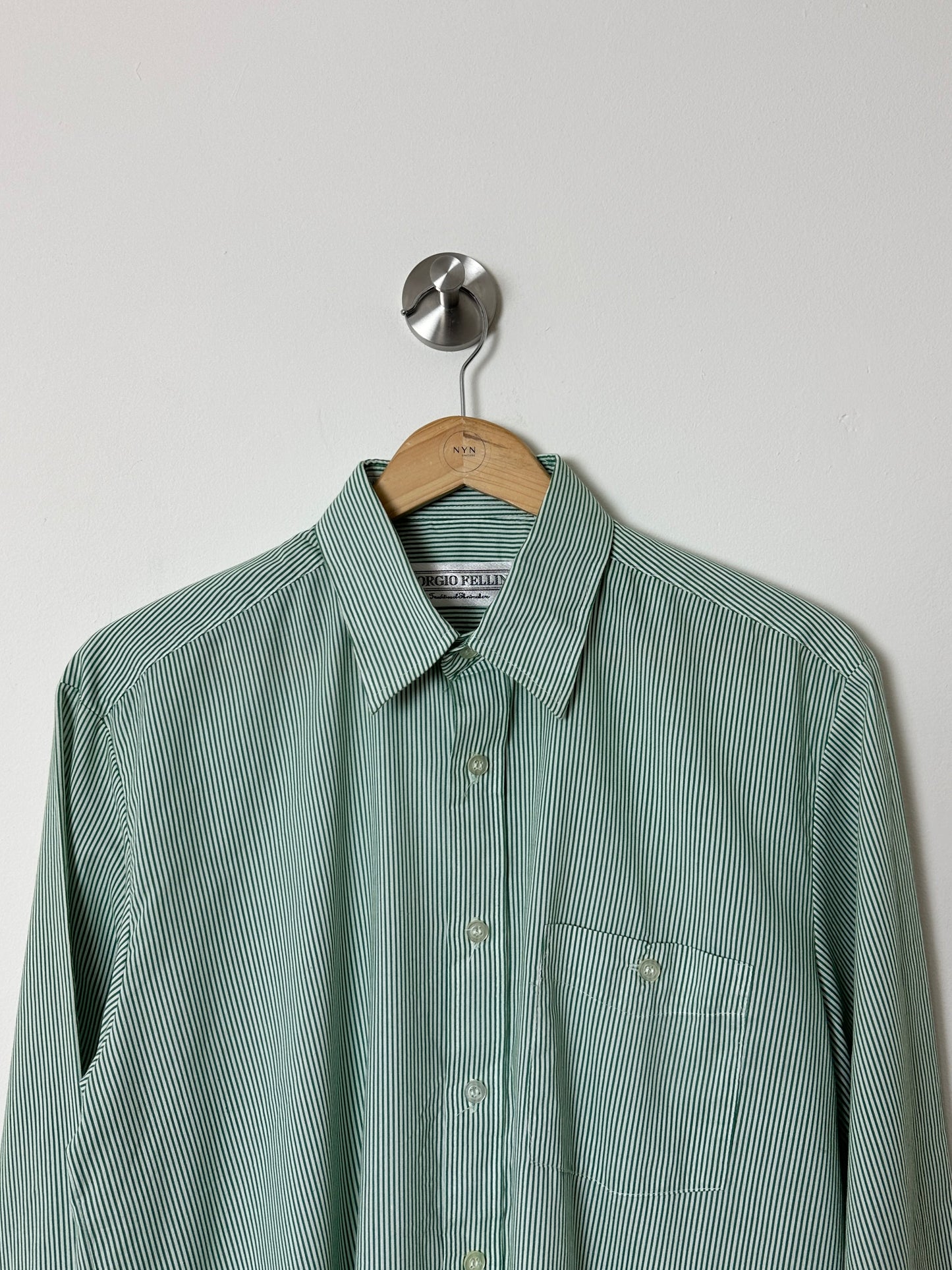 Relaxed fit striped shirt | Green / White