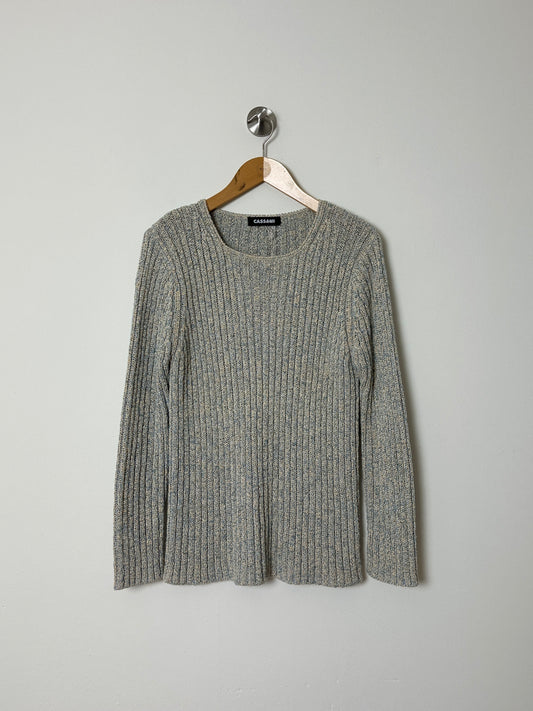 Melee sweater | Ecru / Light Blue
