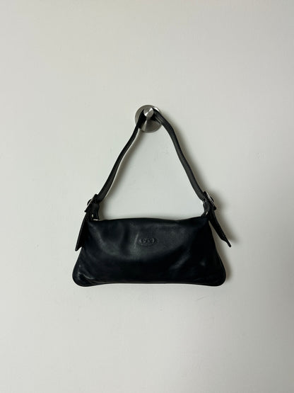 Small leather shoulder bag | Black