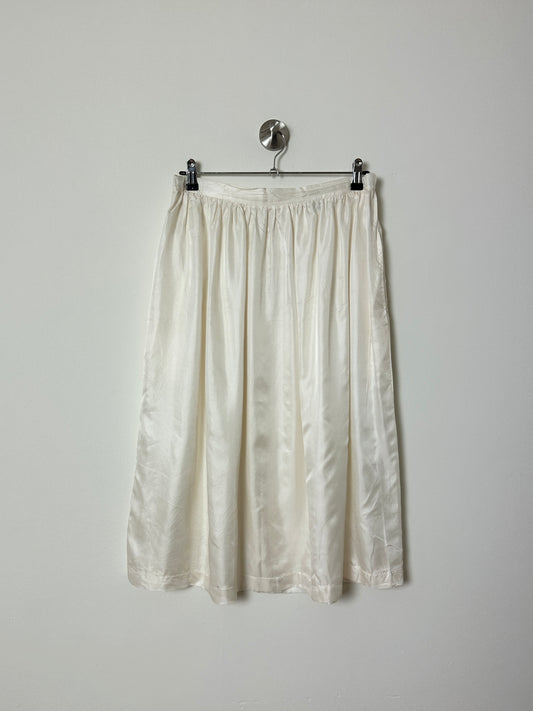 Vintage silk skirt | Off white