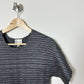 Pleated long top | Dark grey