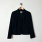 Fitted wool blend blazer | Black