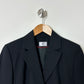 Fitted wool blend blazer | Black
