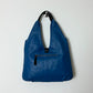 Leather shoulder bag | Blue / Black
